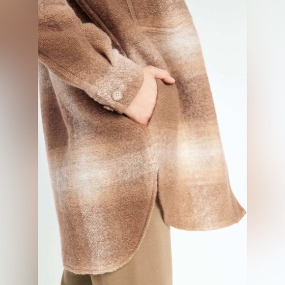 Aritzia Wilfred Free Ganna Shirt Jacket - Brown/Cream Plaid - Picture 13 of 13